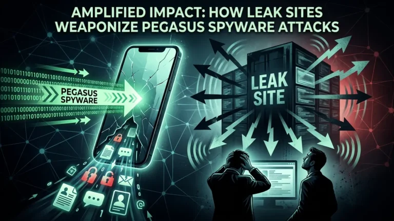 How Leak Sites Amplify the Impact of Pegasus Spyware Attacks