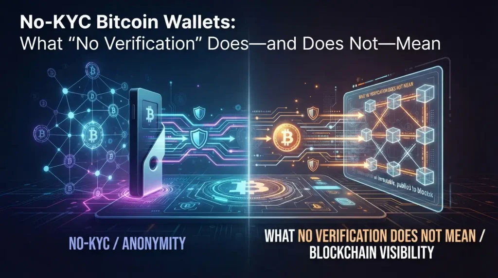 No-KYC Bitcoin Wallets: What “No Verification” Does—and Does Not—Mean